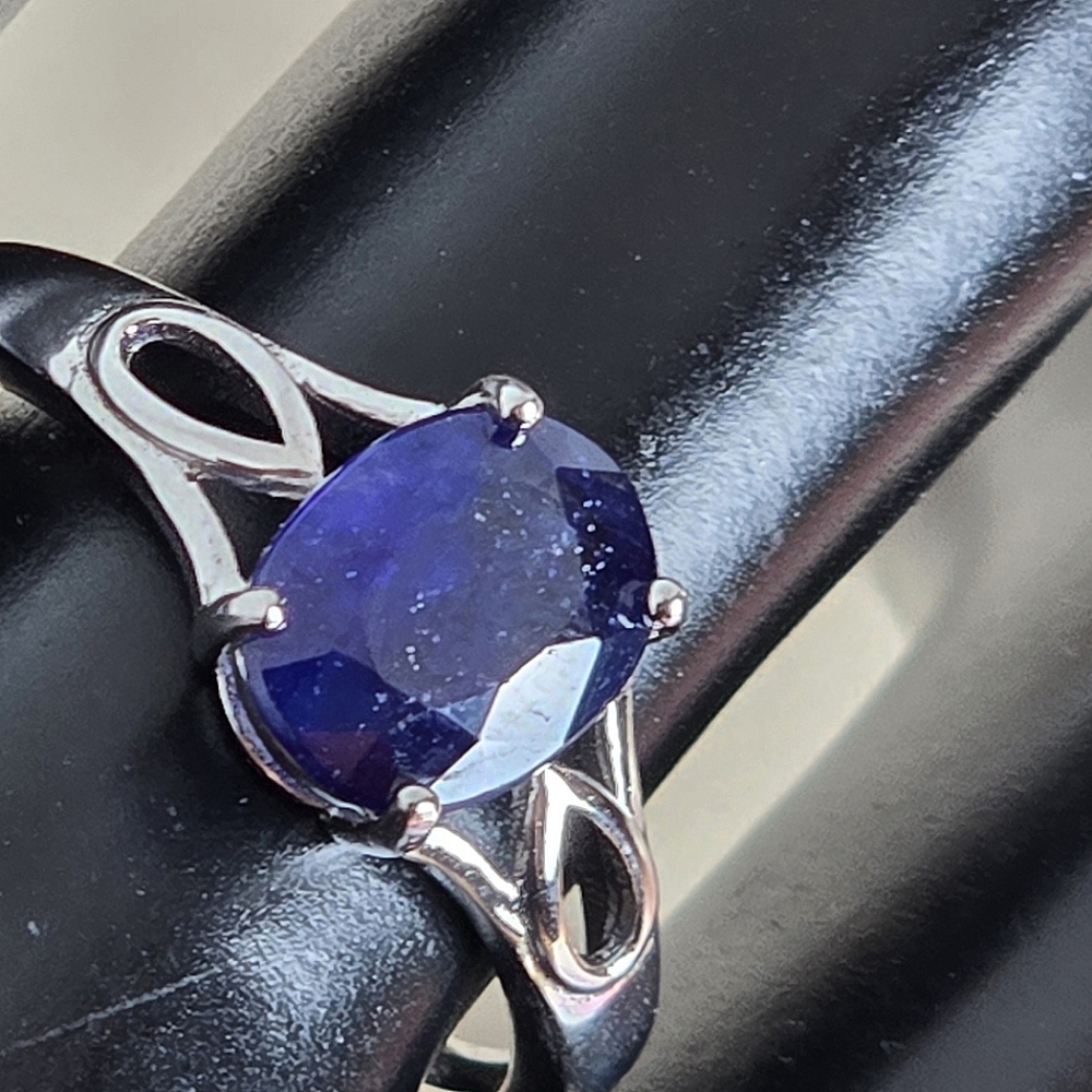 Natural Blue Sapphire 925 Sterling Silver Ring